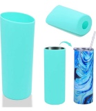 GORGECRAFT 2PCS Unseamed Silicone Wrap for Sublimation Tumblers 20oz Reusable Silicone Sublimation