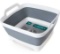 FOSJGO Dish Basin Collapsible with Drain Plug Carry Handles for 9 L Capacity, Collapsible Sink Tub,