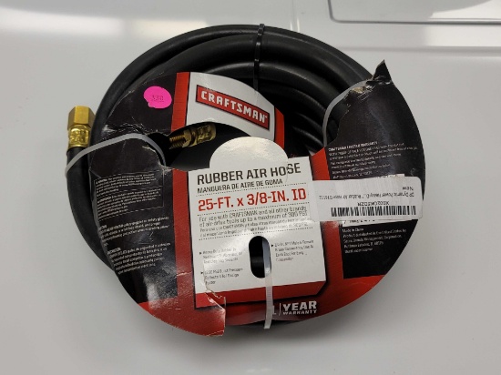 Craftsman Heavy-Duty 25ft-3/8" Rubber Air Hose D16112. Retails for $24.