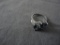 STERLING SILVER RING WITH 2 HEART SHAPED STONES ALL ITEMS ARE SOLD AS IS, WHERE IS, WITH NO