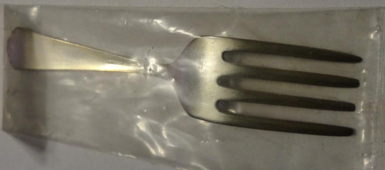 STERLING SILVER BABY FORK ALL ITEMS ARE SOLD AS IS, WHERE IS, WITH NO GUARANTEE OR WARRANTY. NO