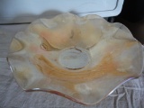 CARNIVAL GLASS DISH ALL ITEMS ARE SOLD AS IS, WHERE IS, WITH NO GUARANTEE OR WARRANTY. NO REFUNDS OR