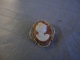 14K GOLD CAMEO ALL ITEMS ARE SOLD AS IS, WHERE IS, WITH NO GUARANTEE OR WARRANTY. NO REFUNDS OR