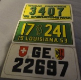 VINTAGE TOPPS LICENSE PLATE TRADING CARDS ? SASKATCHEWAN, LOUISIANA, ALL ITEMS ARE SOLD AS IS, WHERE