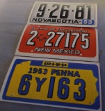 VINTAGE TOPPS LICENSE PLATE TRADING CARDS ? NOVA SCOTIA, NEW MEXICO, PENNA ALL ITEMS ARE SOLD AS IS,