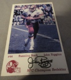 JOHN RIGGINS SIGNED NFC CHAMPIONS REDSKINS TRADING CARD ALL ITEMS ARE SOLD AS IS, WHERE IS, WITH NO