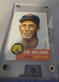 JIM DELSING SIGNED TOPPS TRADING CARD IN CASE ALL ITEMS ARE SOLD AS IS, WHERE IS, WITH NO GUARANTEE