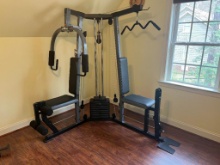 Weider Pro 4100 Home Gym System comes with leg Proxibid