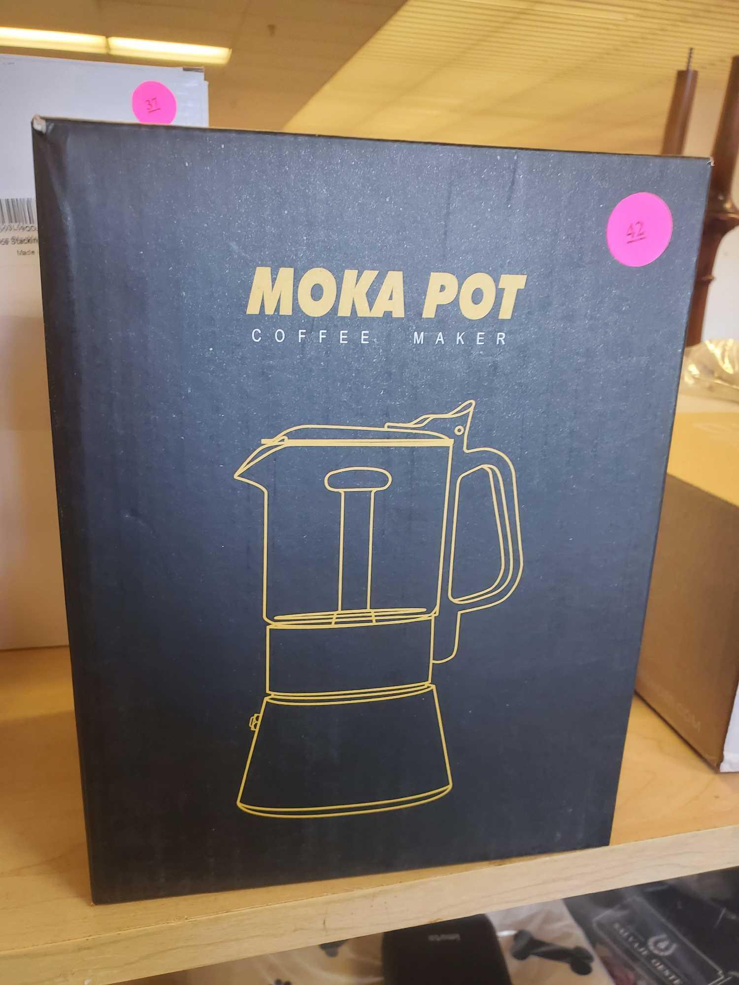Moka Induction Stovetop Espresso Maker,Crystal Glass-top