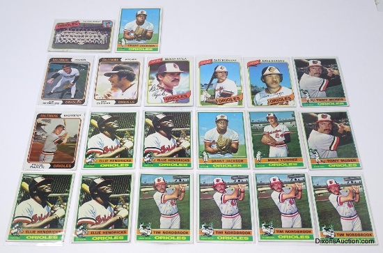 1970's Vintage Cards - 20 Cards - Baltimore Orioles