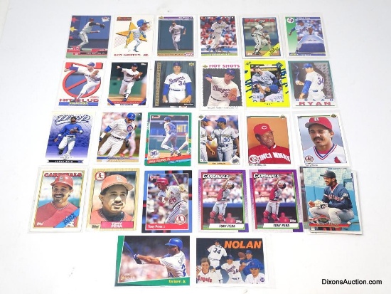 32 Cards - Ken Griffey Jr (6) Nolan Ryan (8) Sammy Sosa (2) Ken Griffey Sr (3) Tony Pena (13)