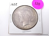 1922 Peace Silver Dollar