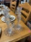 LOT OF 2 WATERFORD CRYSTAL CANDLESTICK HOLDERS (6 x 5 x 10 in) AND A PAIR OF GLASS SALT AND PEPPER