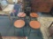 4 ICE CREAM PARLOR STYLE CHAIRS; MEASURES 19 x 17 x 35