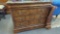 ETHAN ALLEN MARBLE TOP CHEST OF 4 DRAWERS, MAHOGANY, 42 1/4