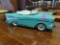 VINTAGE ACCJH TEAL 1957 CHEVY COOKIE JAR. MARKED ON THE BOTTOM. IT MEASURES APPROX. 14