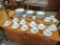 75 PIECES OF MIKASA PARCHMENT PATTERN FINE CHINA SET. MODEL #L3438. INCLUDES DINNER PLATES, SALAD