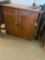 Wooden storage cabinet measures 30 x 17.5 x 31