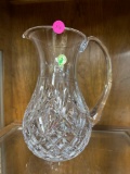 WATERFORD CRYSTAL GLASS PITCHER MEASURES 10 INCHES TALL