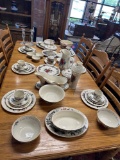SET OF 121 PIECES OF LENOX ?WINTERS GREETINGS? CHINA SET; INCLUDES 16 PLACE SETTINGS, CUPCAKE STAND,