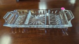 WATERFORD DIVIDED CRYSTAL TRAY, 13 1/2