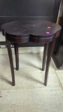 WOODEN SIDE TABLE WITH THE SHAPE OF A CLOUD, MADE IN THAILAND MEASURES APPROXIMATELY 18 IN X 14 IN X