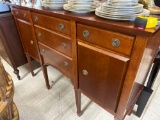 BOMBAY COMPANY WOOD CREDENZA BUFFET; MEASURES 56.25 x 18 x 40.5 IN