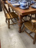 OAK DINING TABLE; MEASURES 60 x 38 x 31