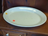 ARABIA MADE IN FINLAND IRONSTONE SERVING PLATTER. MARKED ON THE BOTTOM. IT MEASURES APPROX. 17