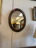 FRAMED OVAL MIRROR MEASURES 23.5 x 17.5 in