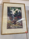 FRAMED PRINT DEPICTING RIVER AND LANDSCAPE; SIGNED BY DIANE ANDERSON; MEASURES 32.5 x 24.75 in