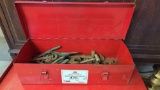 AMERICAN FORGE AND FOUNDRY BODY / FRAME REPAIR KIT 4 TON TOOL BOX WITH AN ASSORTMENT OF TOOLS