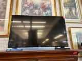 SAMSUNG TV; NO POWER CORD OR REMOTE; UNSURE OF WORKING CONDITION; MEASURES 29 x 17 in