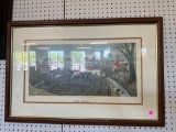 FRAMED PRINT TITLED THE KILL MEASURES 32.5 x 21.5