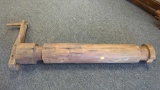 EARLY STYLE WOODEN CRANK FOR A WELL MEASURES APPROXIMATELY 18 IN X 42 IN