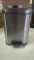 AMAZON BASICS 5 LITER 1.3 GALLON SOFT CLOSE DMALL TRASH CAN WITH FOOT PEDAL, BRUSHED STAINLESS
