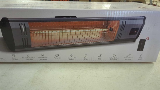 HEAT STORM RAIN RESISTANCE INFRARED HEATER HS 1500 OTR R 1500 WATTS 120 V 60 HZ WALL MOUNTED AND