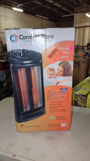 COMFORT ZONE QUARTZ RADIANT HEATER TOWER 1500 WATTS 120 V 60 HZ 12.5 AMP 5120 BTU. IN THE ORIGINAL