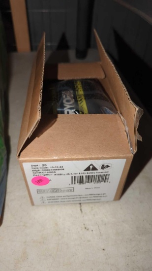 RYOBI 40V LI-ION 5.0 AH BATTERY, NEW IN OPEN BOX.