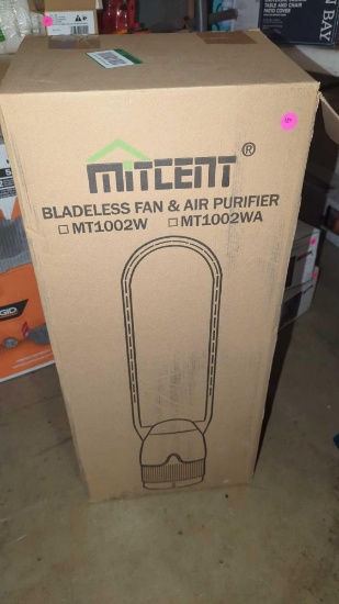 MITCENT BLADELESS FAN AND AIR PURIFIER, UNSEALED IN THE ORIGINAL BOX.