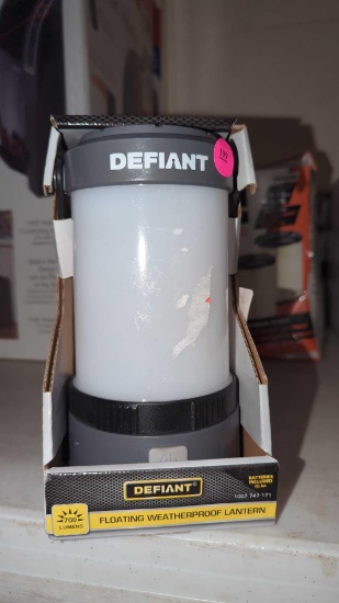 DEFIANT FLOATING WEATHERPROOF LANTERN, IN 6HE ORIGINAL PACKAGING.