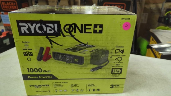 RYOBI ONE + 18 V 1000 WATT POWER INVERTER NEW IN THE BOX RETAIL PRICE VALUE $150.00
