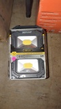 LOT OF 2 DEFIANT 2 PACK RECHARGEABLE MAGNETIC UTILITY LIGHTS WITH POWER BANK, 2000 LUMENS
