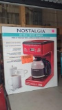 NOSTALGIA RETRO COFFEE MAKER, PERFECT YOUR DAY WITH A FRESHLY BREWED POT OF COFFEE, COMES IN RED