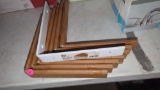 SET OF 7 WHITE METAL BRACKET BARS, 9