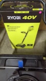 RYOBI 12 INCH 40V WHEELED SNOW SHOVEL, BRUSHLESS, CORDLESS ELECTRIC, TOOL ONLY IN BOX, RETAIL PRICE