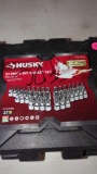 HUSKY 37 PIECE BIT SOCKET SET 3/8 INCH DRIVE IN A CARRYING CASE, IT LOOKS TO MISSING ONE T25, RETAIL