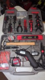 APOLLO PRECISION TOOLS 4.8 V RECHARGEABLE CORDLESS SCREWDRIVER TOOL KIT WITH A CARRYING CASE.