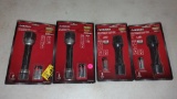 LOT OF 4 HUSKEY HANDHELD LED FLASHLIGHTS WITH BATTERIES