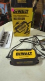DEWALT 2A BATTERY CHARGER IN THE ORIGINAL BOX MISSING BATTERY CHARGING CLAMPS, RETAIL PRICE VALUE